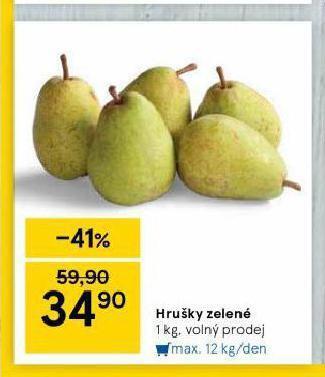 Tesco Hrušky zelené nabídka