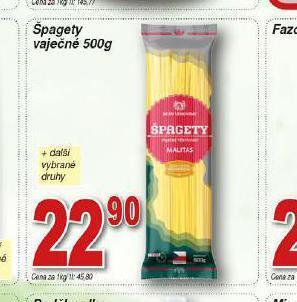 Lidl Špagety vaječné nabídka