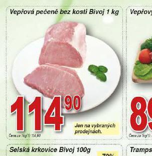Lidl Vepřová pečeně bez kosti nabídka