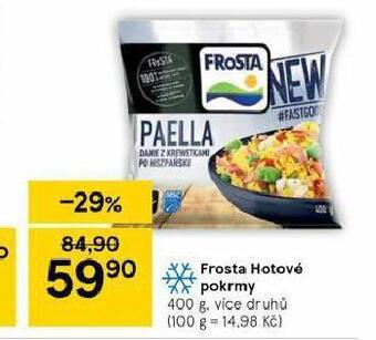 Tesco Frosta hotové pokrmy nabídka