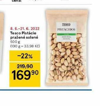 Tesco Tesco pistácie pražené solené nabídka