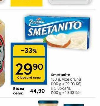 Tesco Želetava smetanito nabídka