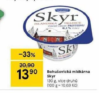 Tesco Bohušovická mlékárna skyr nabídka