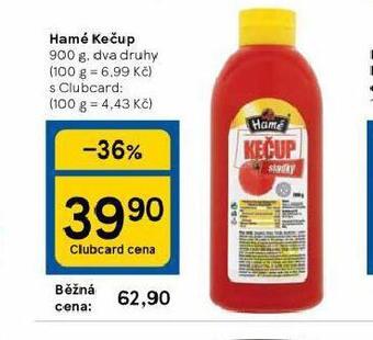 Tesco Hamé kečup nabídka