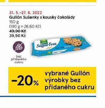 Tesco Gullón sušenky s kousky čokolády nabídka