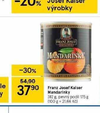 Tesco Mandarinky nabídka