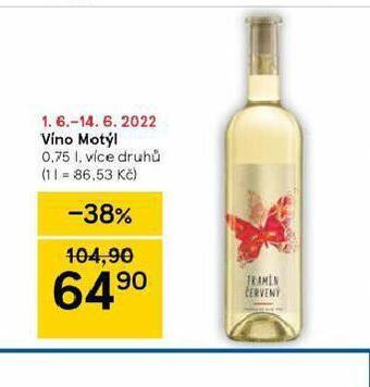 Tesco Víno motýl nabídka