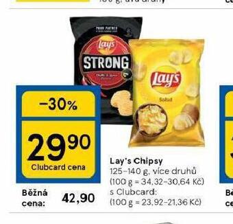 Tesco Lay´s chipsy nabídka
