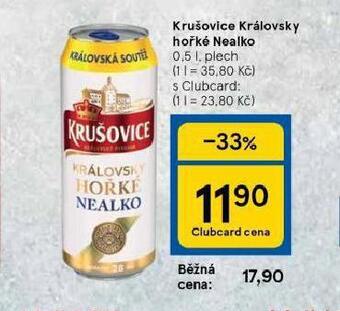 Tesco Krušovice královské hořké nealko nabídka