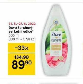 Tesco Dove sprchový gel nabídka