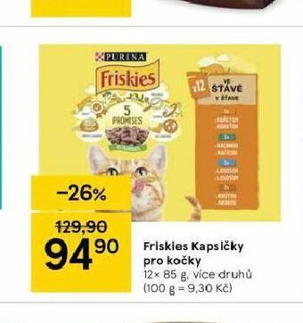 Tesco Friskies kapsičky pro kočky nabídka