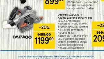 Tesco Akumulátorová okružní pila daewoo nabídka
