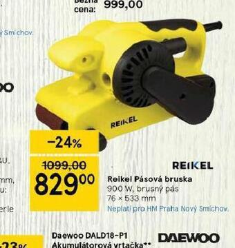 Tesco Reikel pásová bruska nabídka