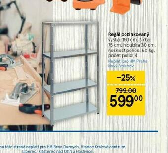 Tesco Regál pozinkovaný nabídka