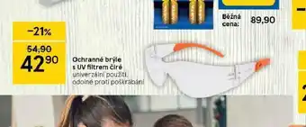 Tesco Ochranné brýle s uv filtrem čiré nabídka
