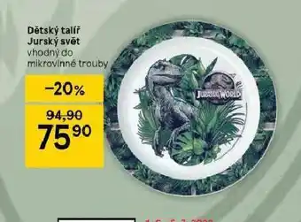 Tesco Dětský talíř jurský svět nabídka