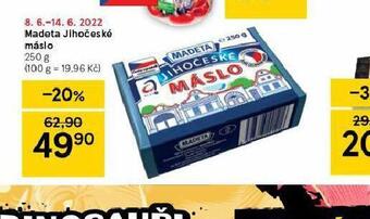 Tesco Madeta jihočeské máslo nabídka