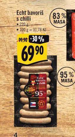 Jip Echt bavoriš s chilli nabídka