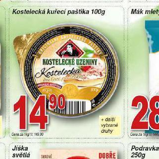 Lidl Kostelecká kuřecí paštika nabídka