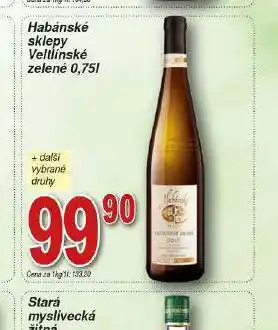 Lidl Habánské sklepy veltínské zelené nabídka