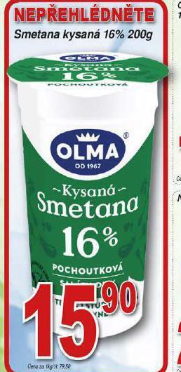 Lidl Olma smetana kysaná 16% nabídka