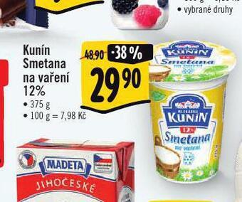 Jip Kunín smetana na vaření nabídka