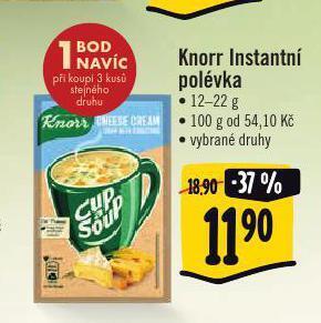 Jip Knorr instantní polévka nabídka