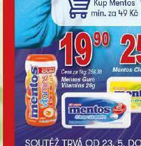 Lidl Mentos nabídka