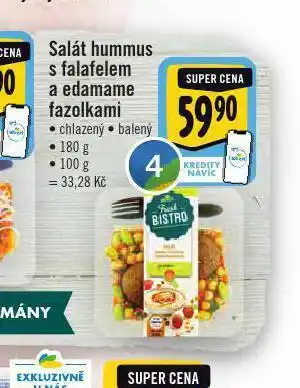 Jip Salát hummus s falafelem a edamame fazolkami nabídka