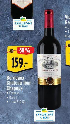 Jip Bordeaux chateau tour chapoux nabídka