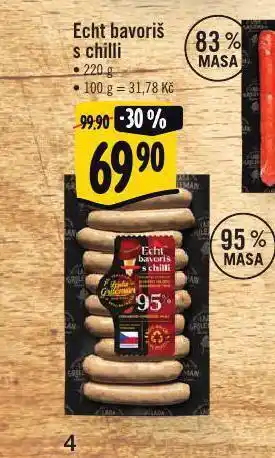 Albert Echt bavoriš s chilli nabídka
