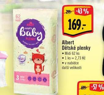 Albert Dětské plenky nabídka