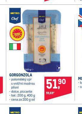 Makro Gorgonzola nabídka