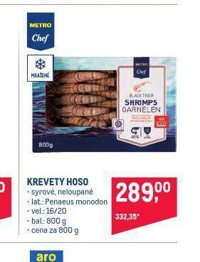 Makro Krevety hoso nabídka