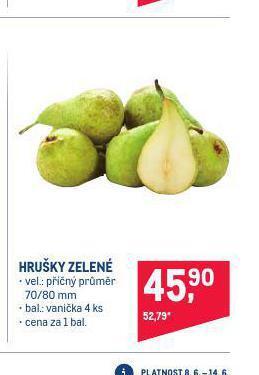 Makro Hrušky zelené nabídka