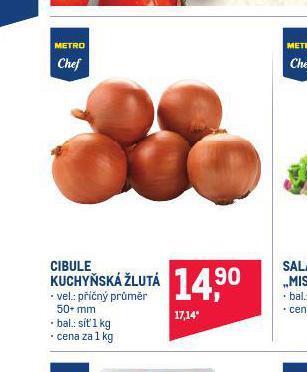 Makro Cibule kuchyňská žlutá nabídka