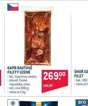 Makro Kapr rautové filety uzené nabídka