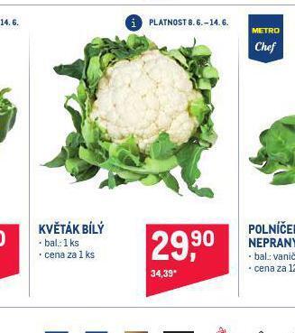 Makro Květák bílý nabídka