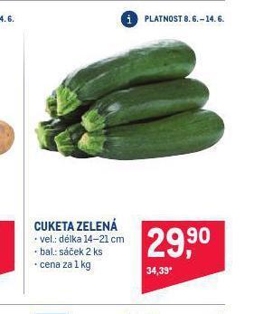 Makro Cuketa zelená nabídka