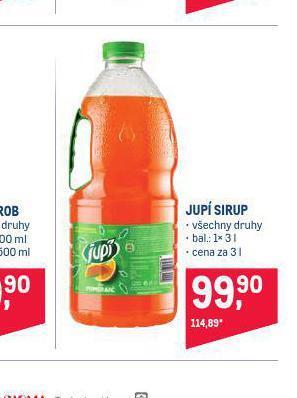 Makro Jupí sirup nabídka