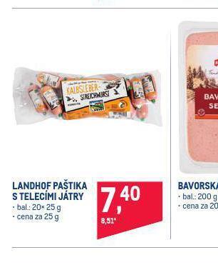 Makro Landhof paštika s telecími játry nabídka