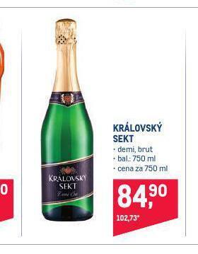 Makro Královský sekt nabídka