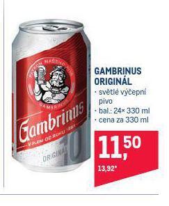 Makro Pivo gambrinus originál nabídka