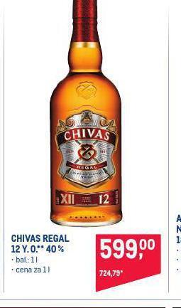 Makro Chivas regal 12 y.o. 40% nabídka