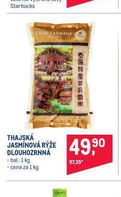 Makro Thajská jasmínová rýže dlouhozrnná nabídka