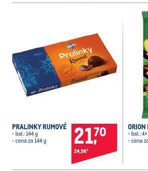 Makro Pralinky rumové nabídka