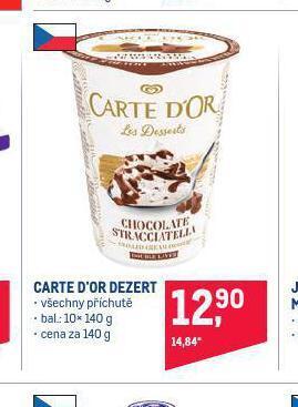 Makro Carte d´or dezert nabídka