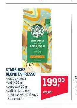 Makro Starbucks blond espresso nabídka