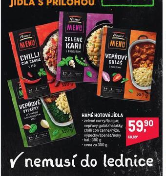 Makro Hamé hotová jídla nabídka