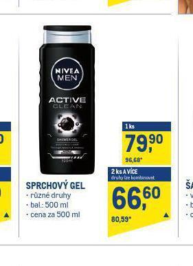 Makro Nivea men sprchový gel nabídka